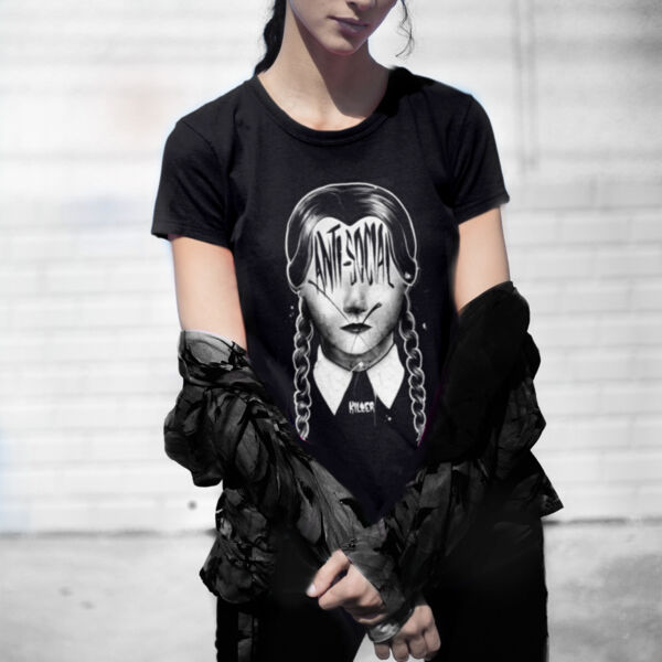 WEDNESDAY WE WEAR BLACK - LADIES TEE  Thumbnail